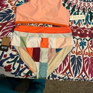 High waisted bikini bottom size L